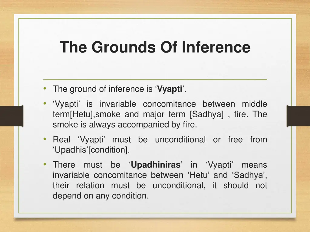 the grounds of inference