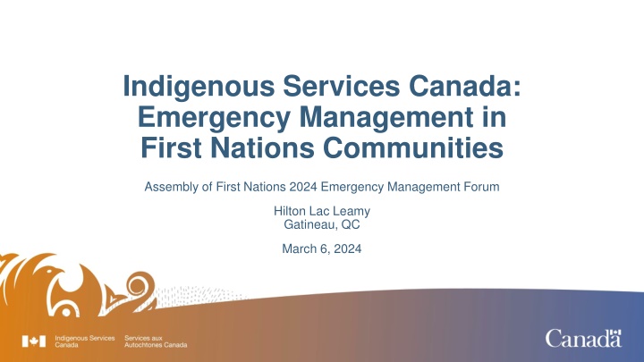 indigenous services canada emergency management