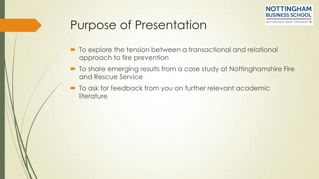 purpose of presentation