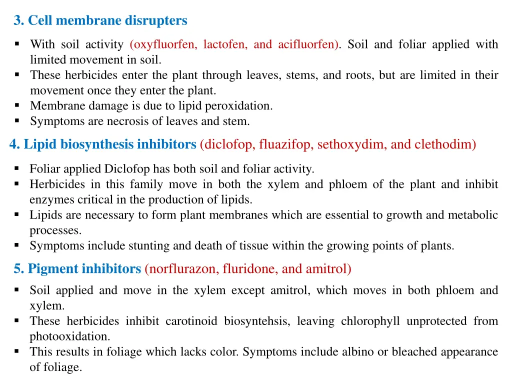 3 cell membrane disrupters