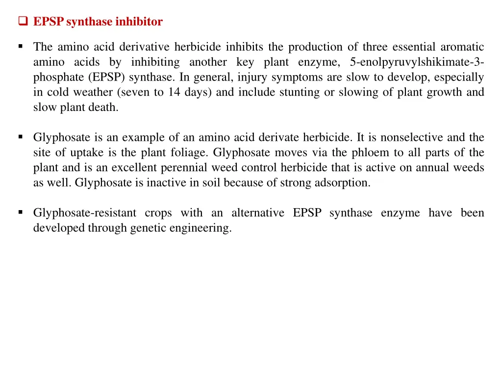 epsp synthase inhibitor