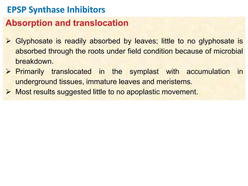 epsp synthase inhibitors