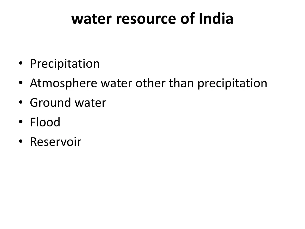 water resource of india