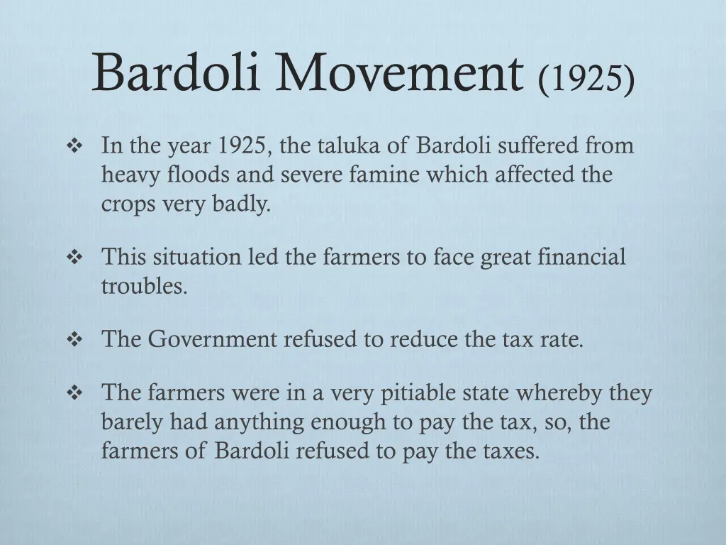 bardoli movement 1925