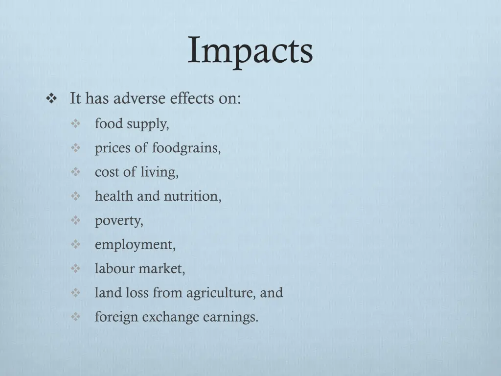 impacts