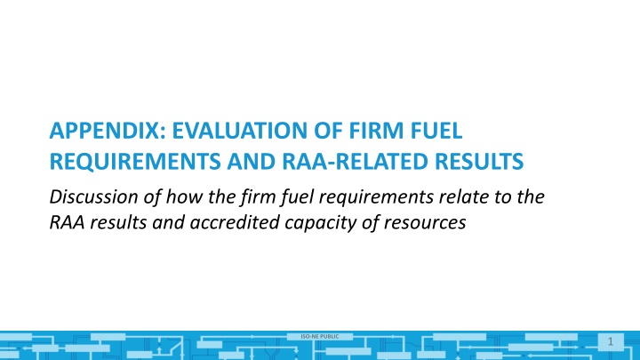 appendix evaluation of firm fuel requirements