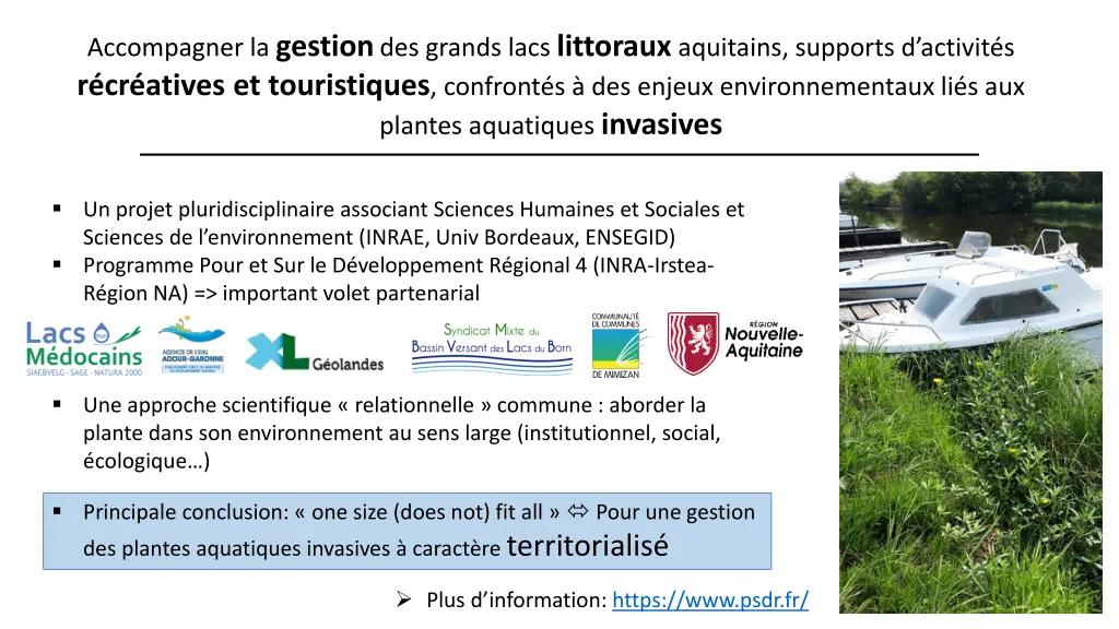 accompagner la gestion des grands lacs littoraux