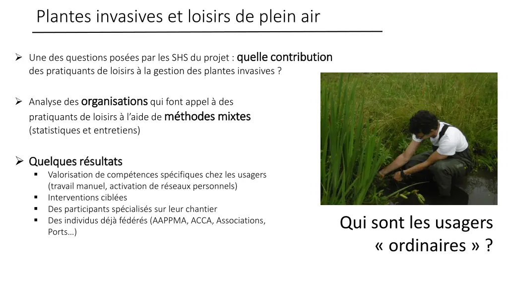 plantes invasives et loisirs de plein air