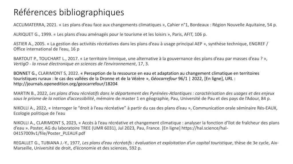 r f rences bibliographiques