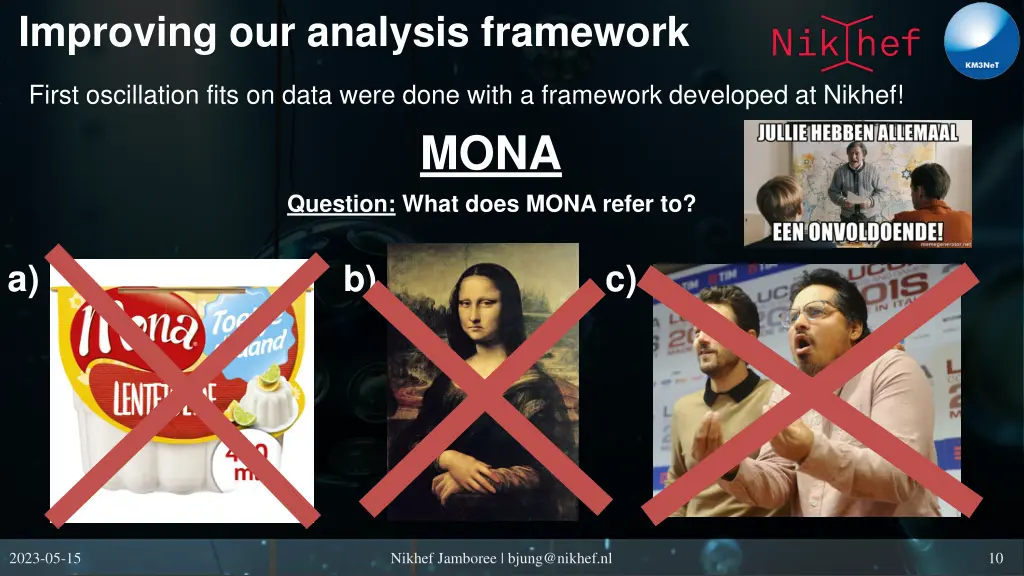 improving our analysis framework 1