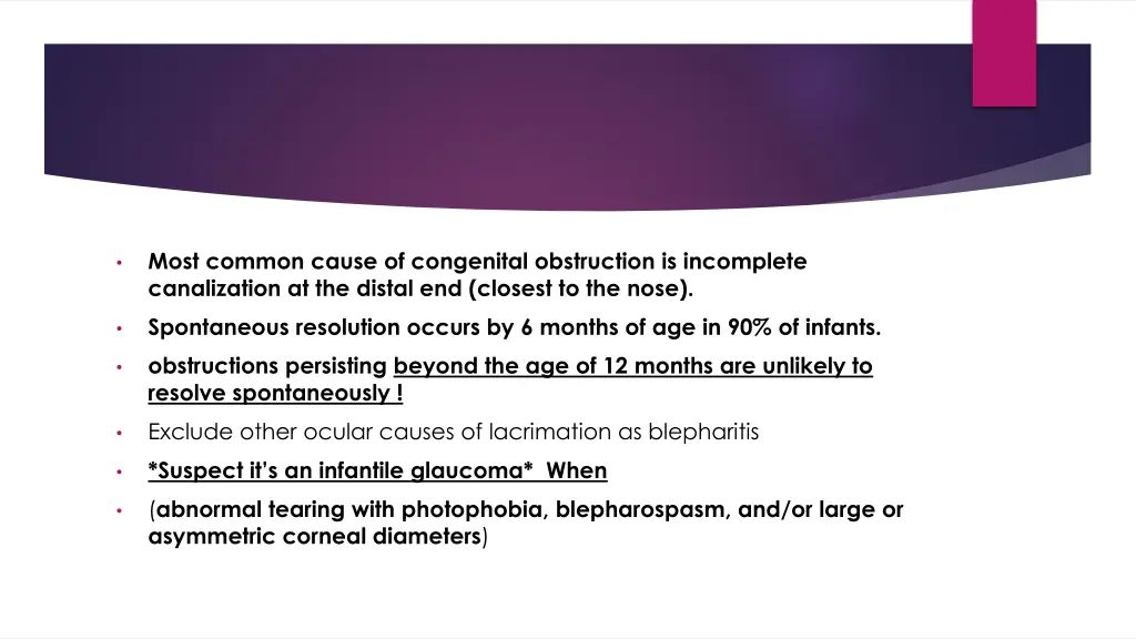 most common cause of congenital obstruction