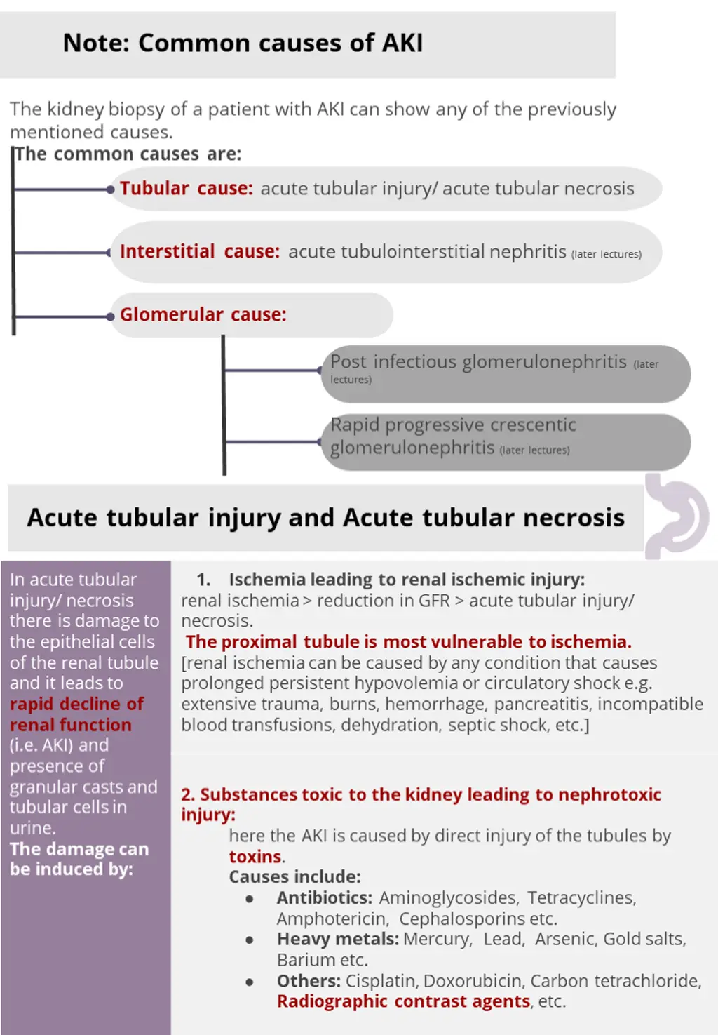 note common causes of aki