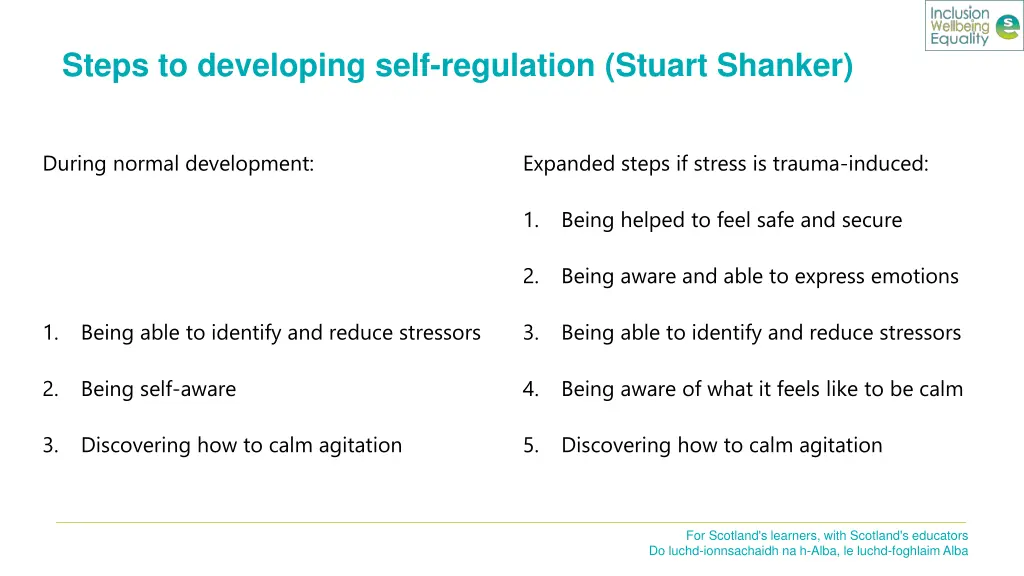 steps to developing self regulation stuart shanker