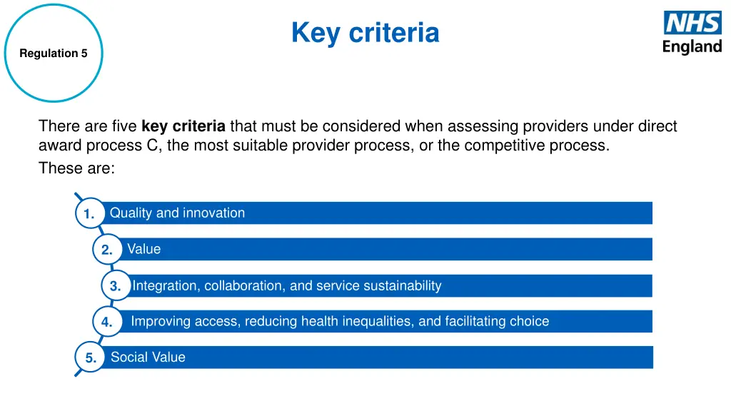 key criteria