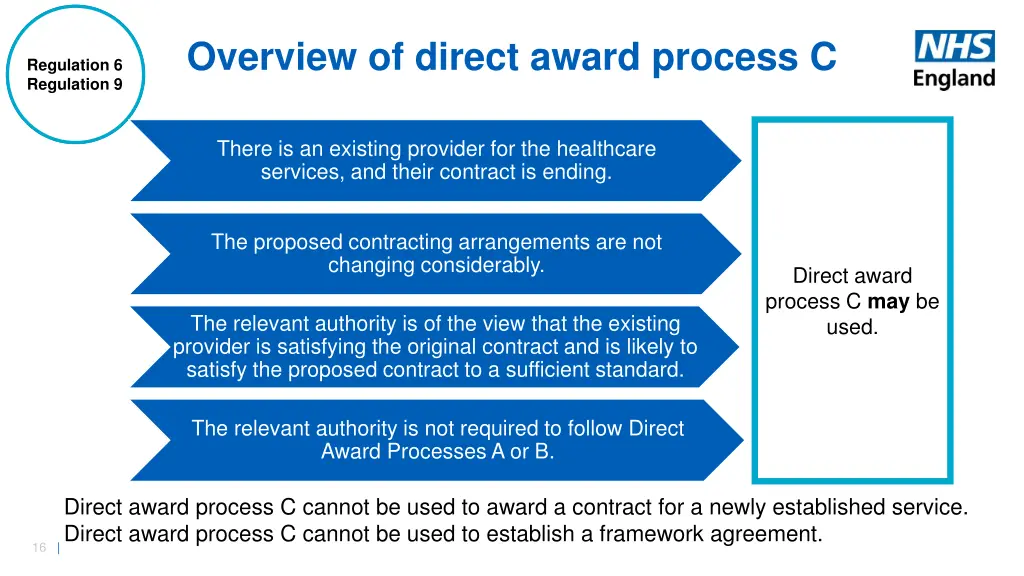 overview of direct award process c