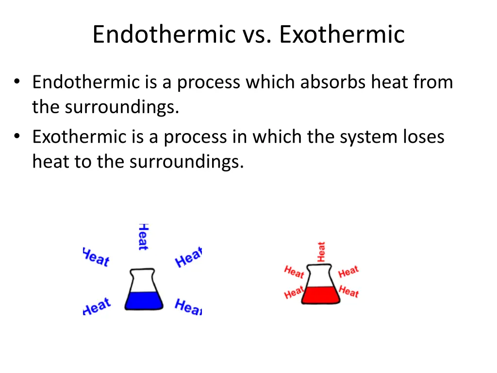 endothermic vs exothermic