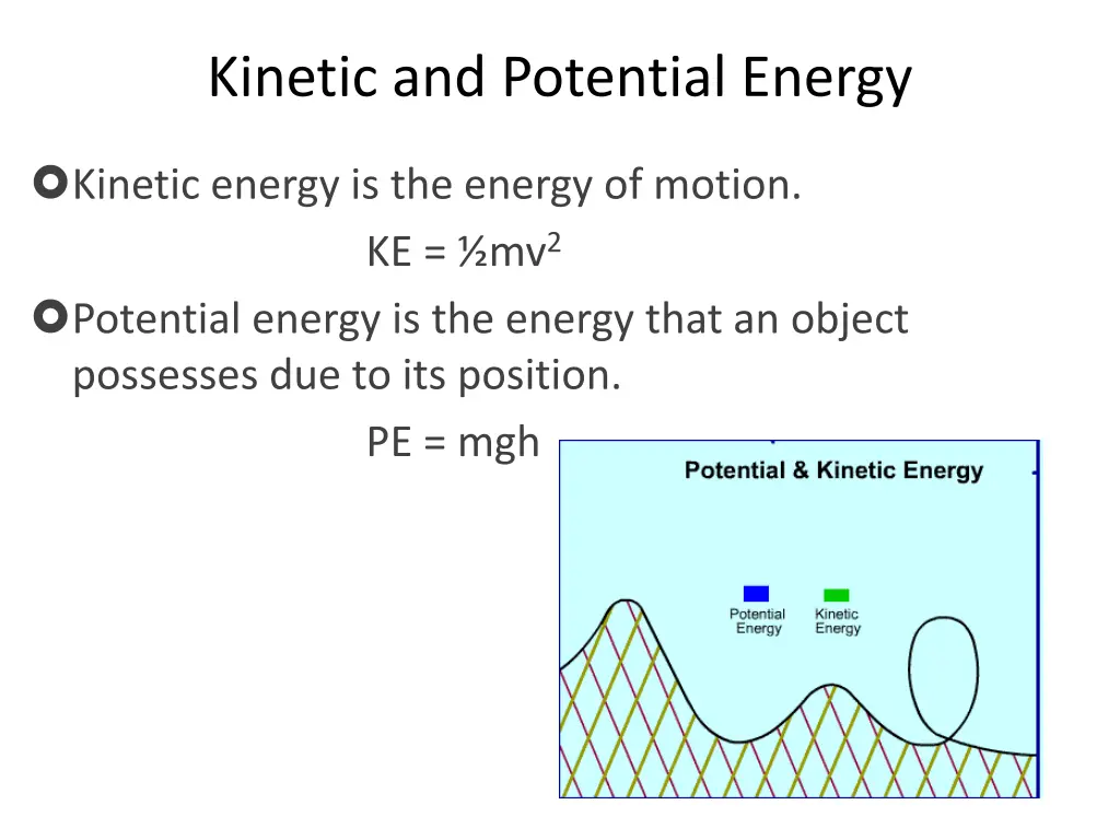 kinetic and potential energy