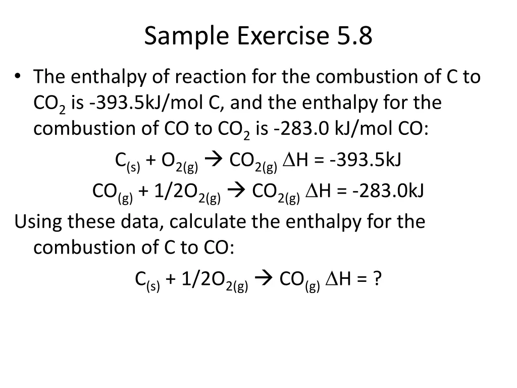 sample exercise 5 8