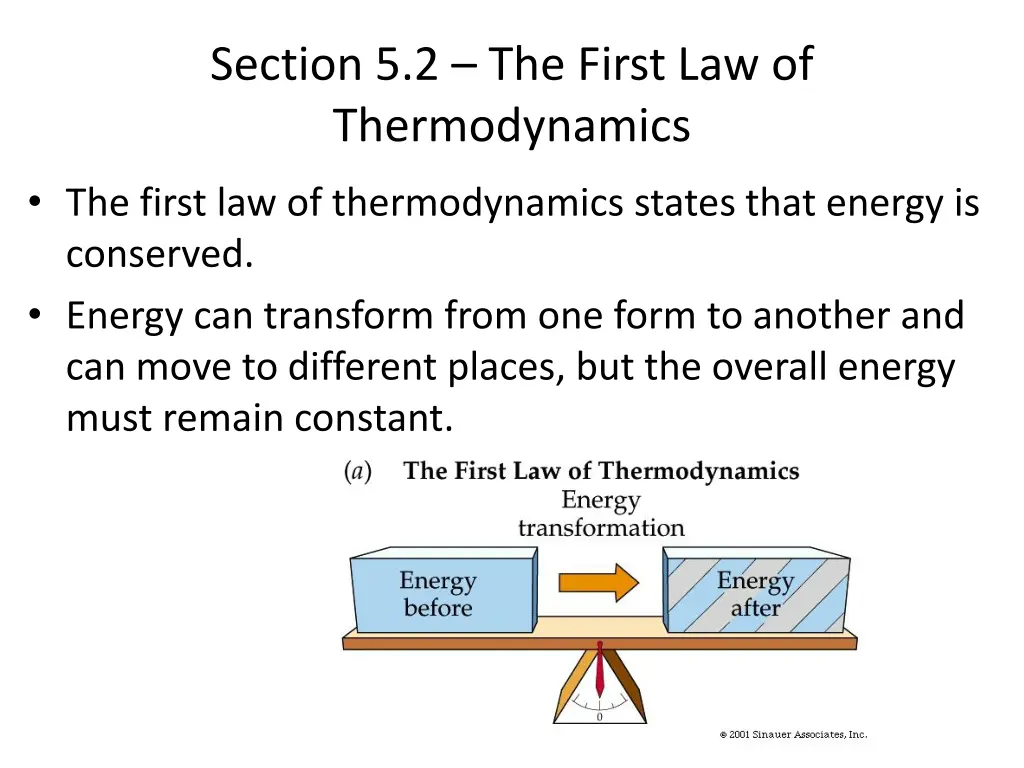section 5 2 the first law of thermodynamics