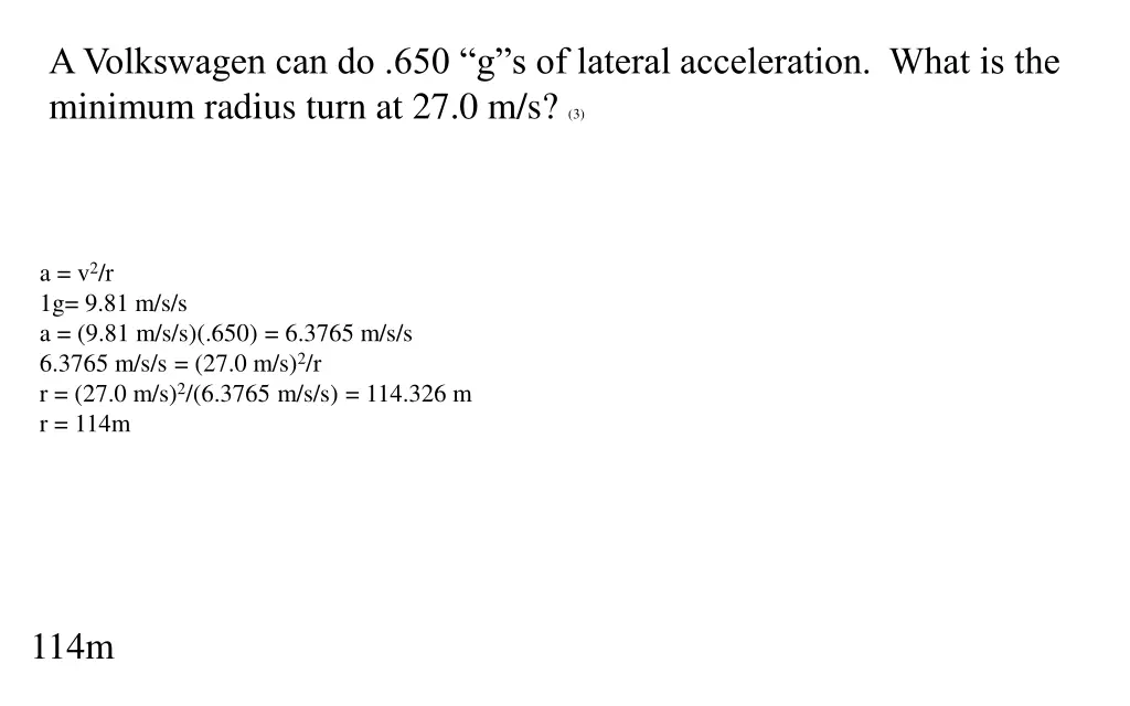 a volkswagen can do 650 g s of lateral