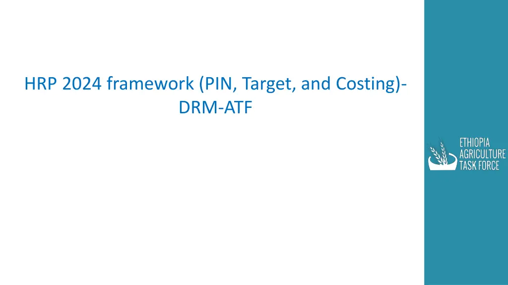 hrp 2024 framework pin target and costing drm atf