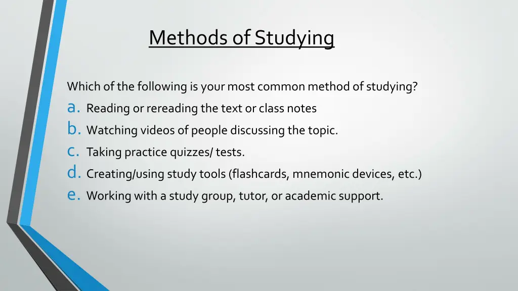 methods of studying