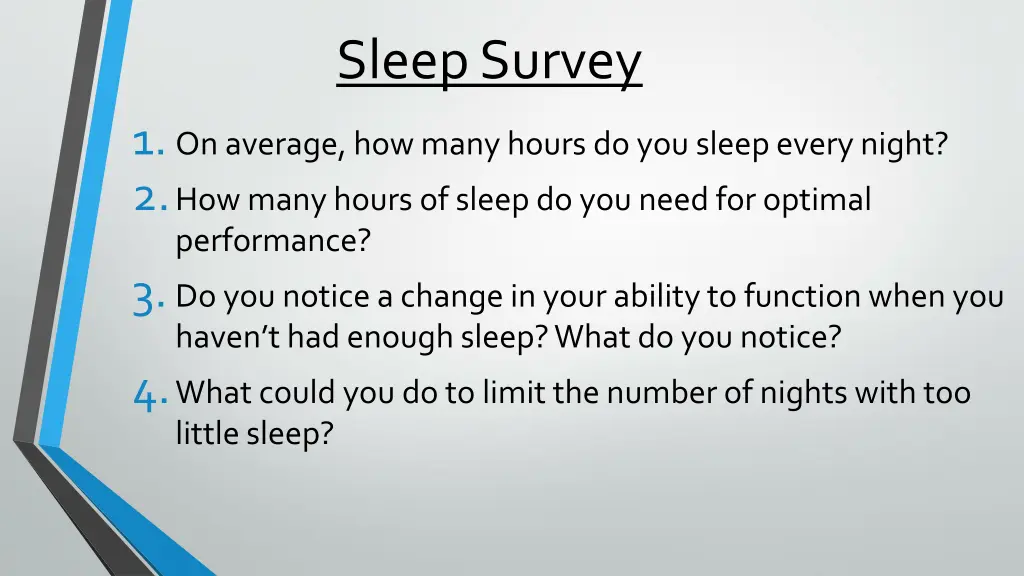 sleep survey