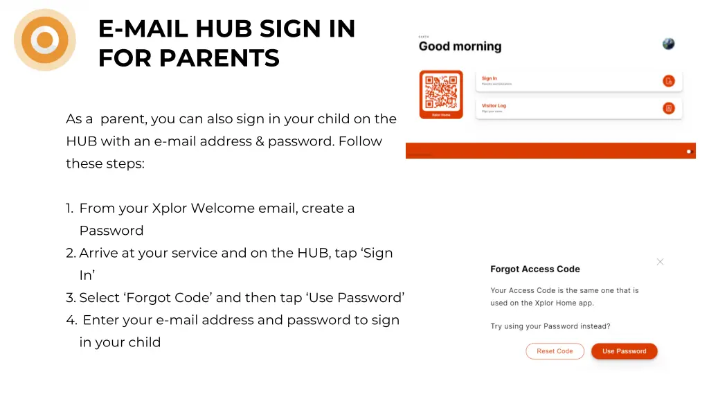 e mail hub sign in for parents