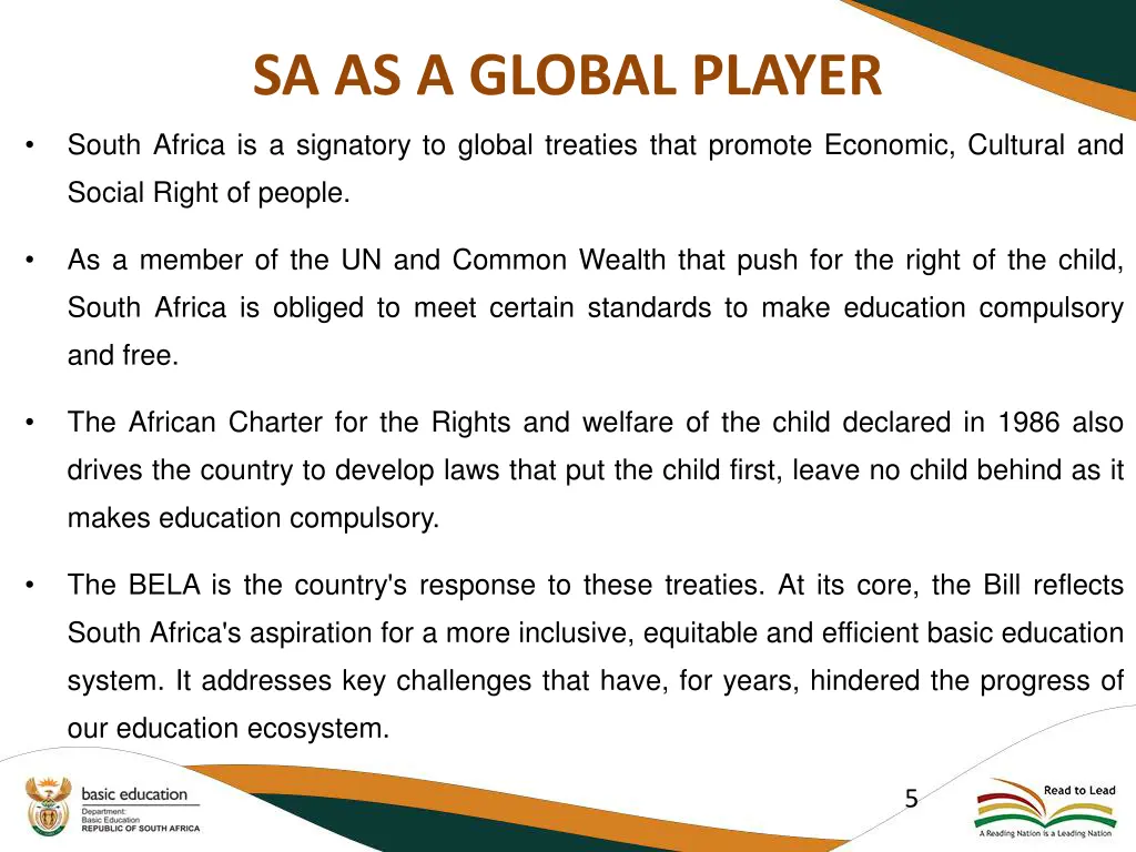 sa as a global player