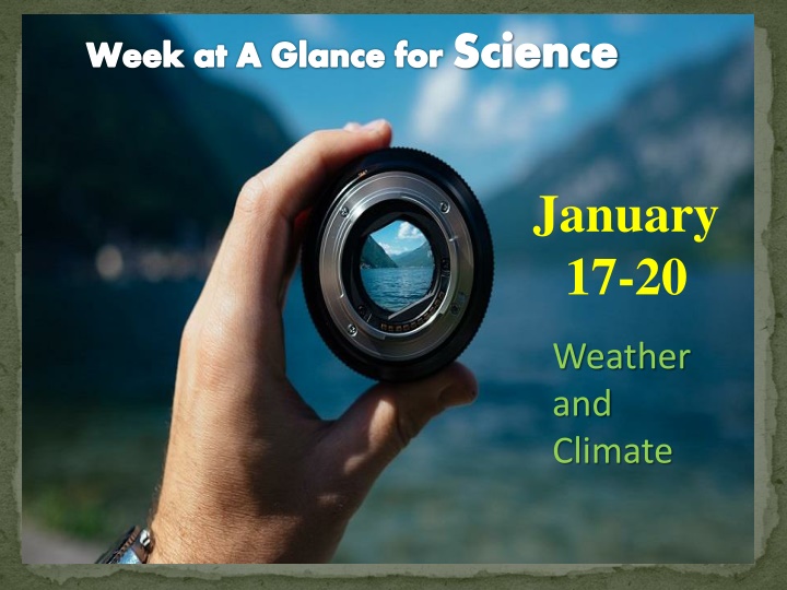 week at a glance for science