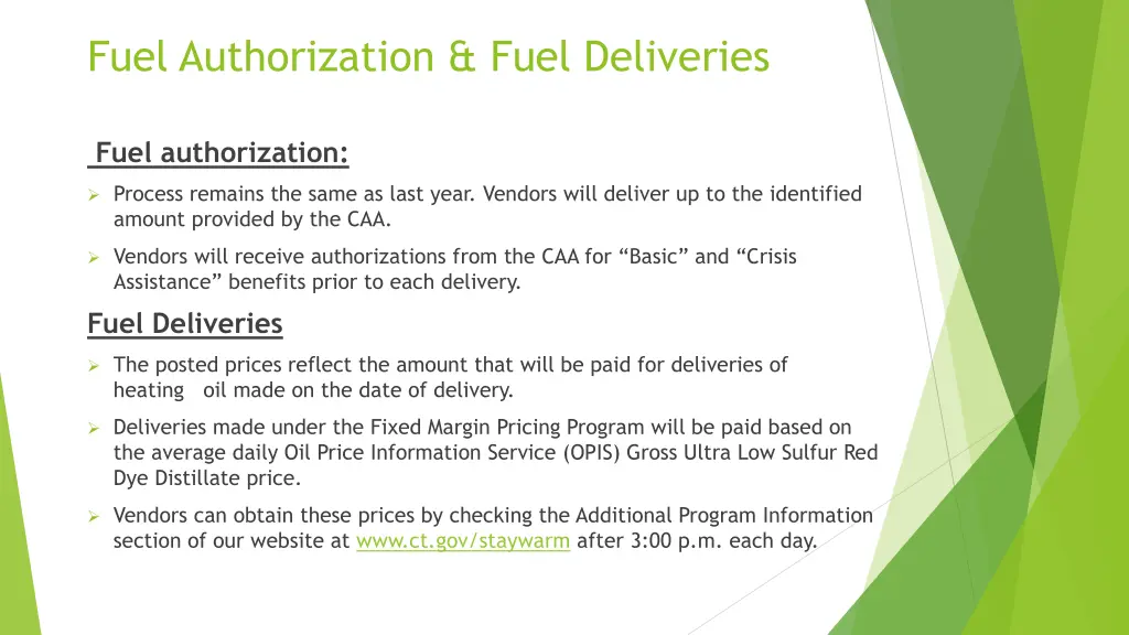 fuel authorization fuel deliveries
