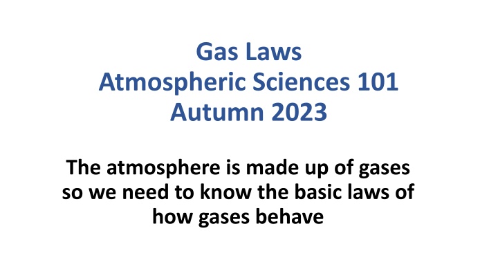 gas laws