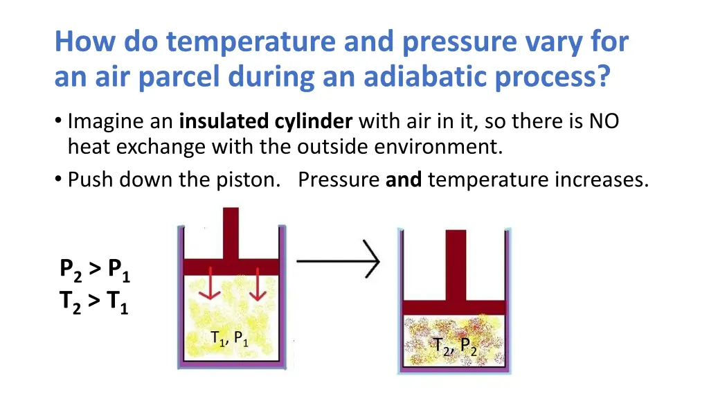 how do temperature and pressure vary