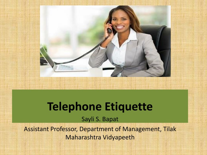 telephone etiquette sayli s bapat assistant