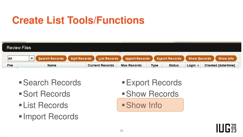 create list tools functions 6