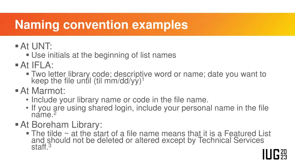 naming convention examples