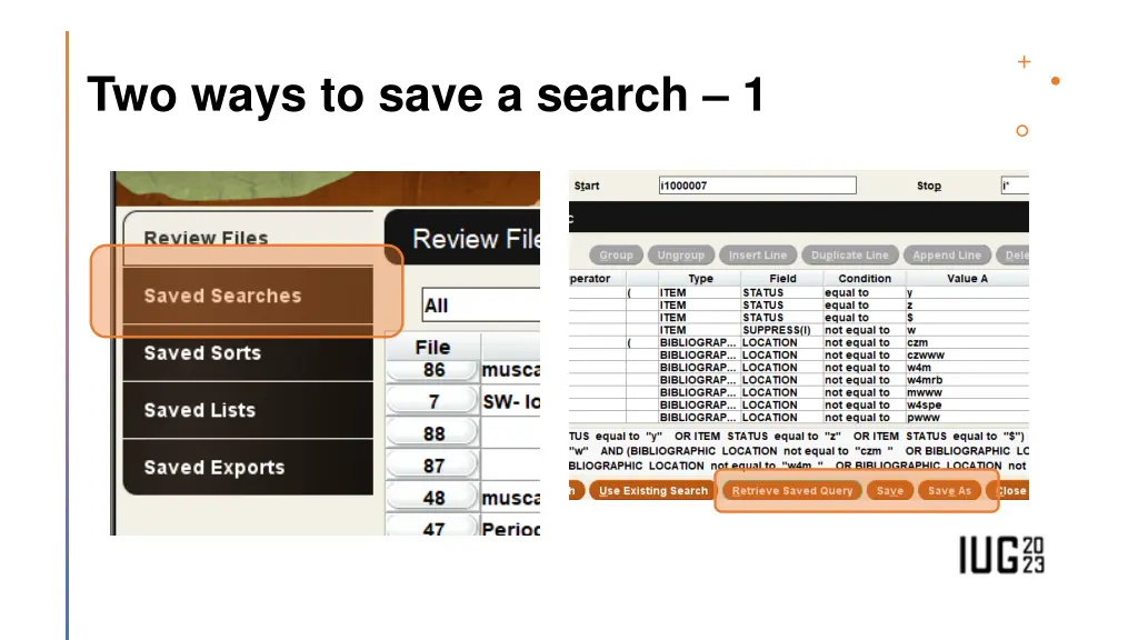 two ways to save a search 1