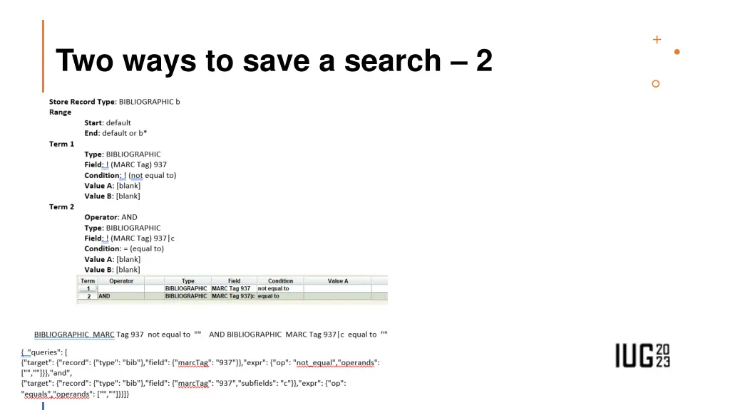 two ways to save a search 2