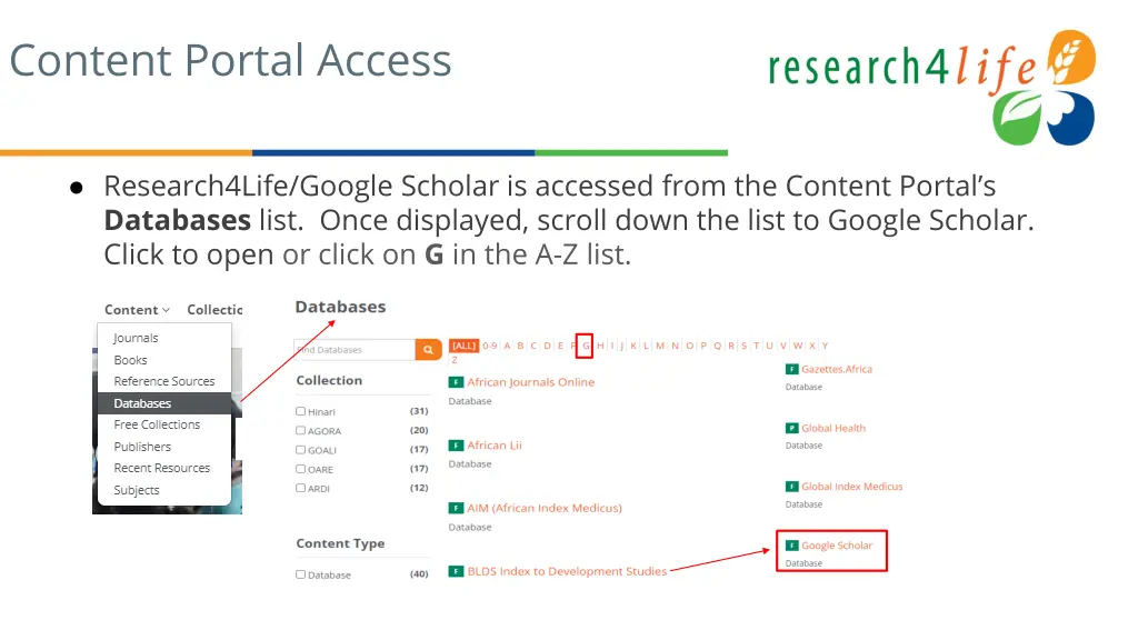 content portal access 1