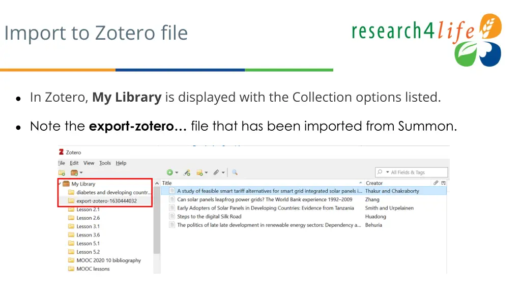 import to zotero file