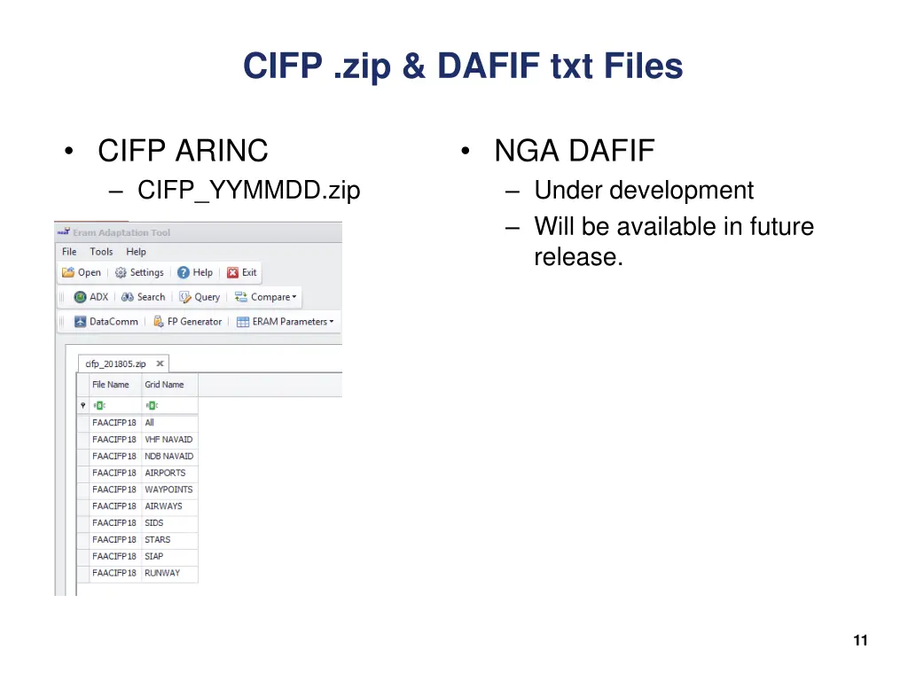 cifp zip dafif txt files