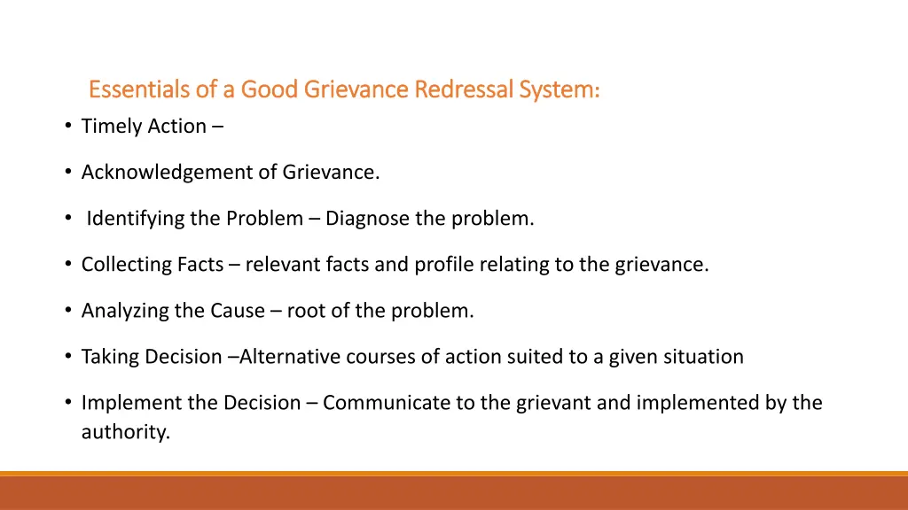 essentials of a good grievance redressal