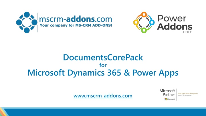 documentscorepack for microsoft dynamics