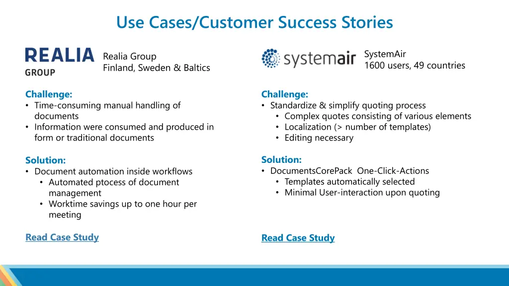 use cases customer success stories