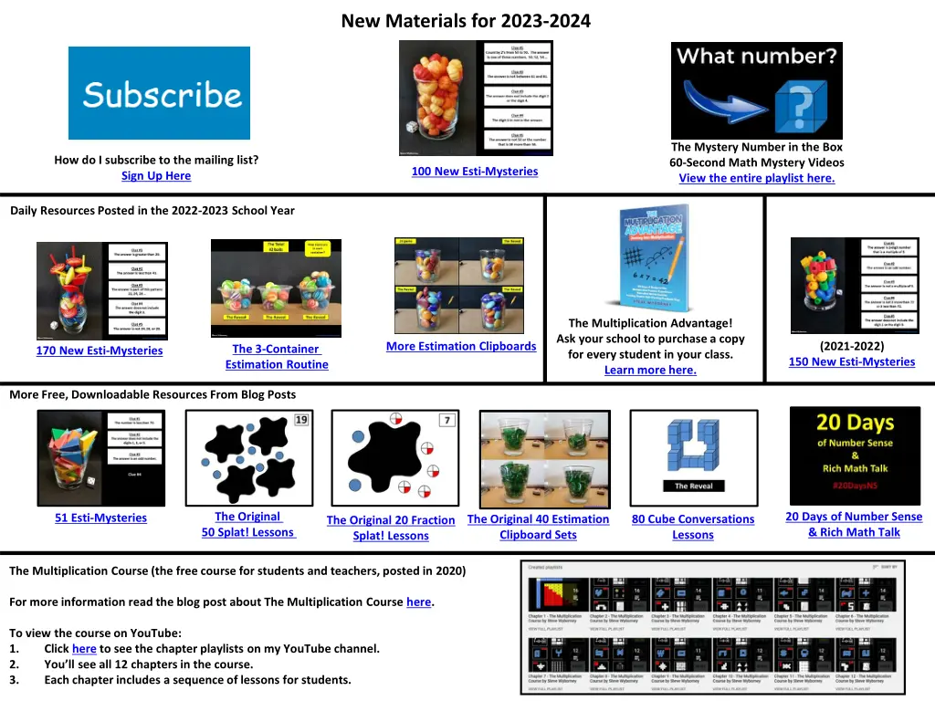 new materials for 2023 2024