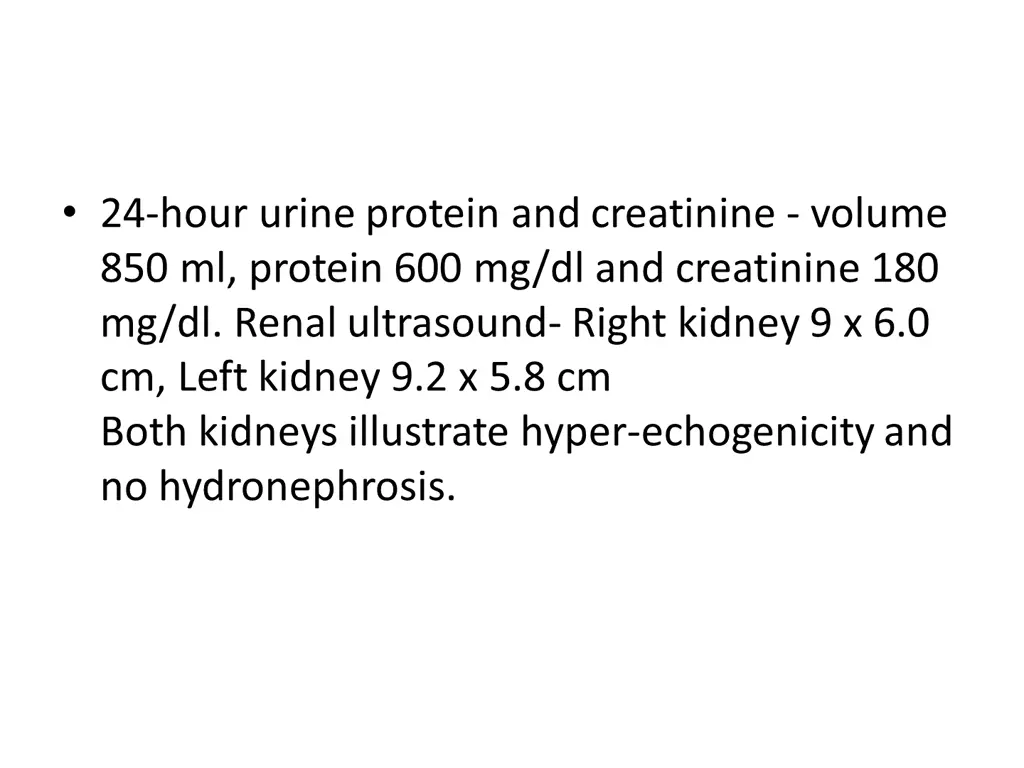 24 hour urine protein and creatinine volume