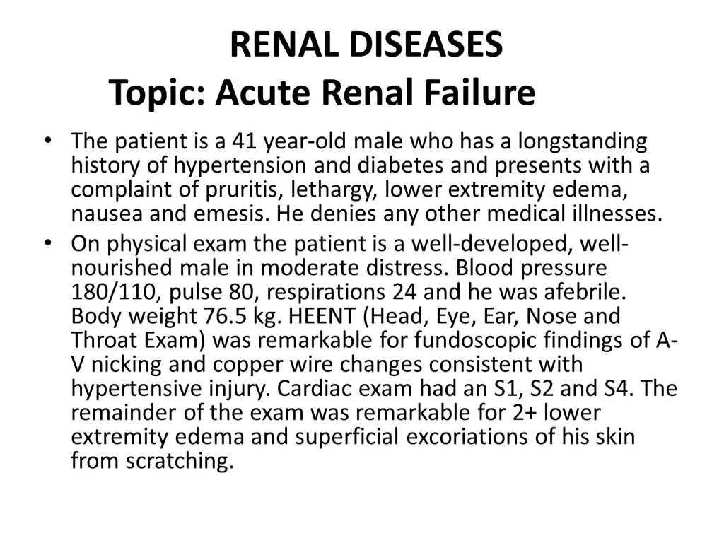 renal diseases topic acute renal failure