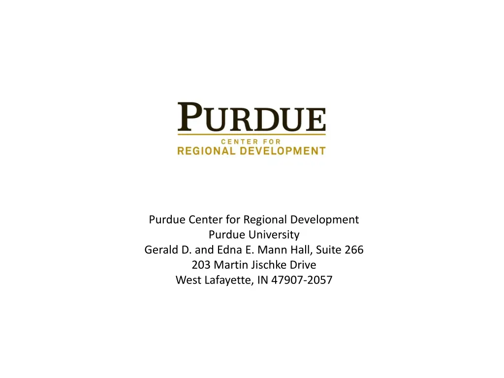 purdue center for regional development purdue