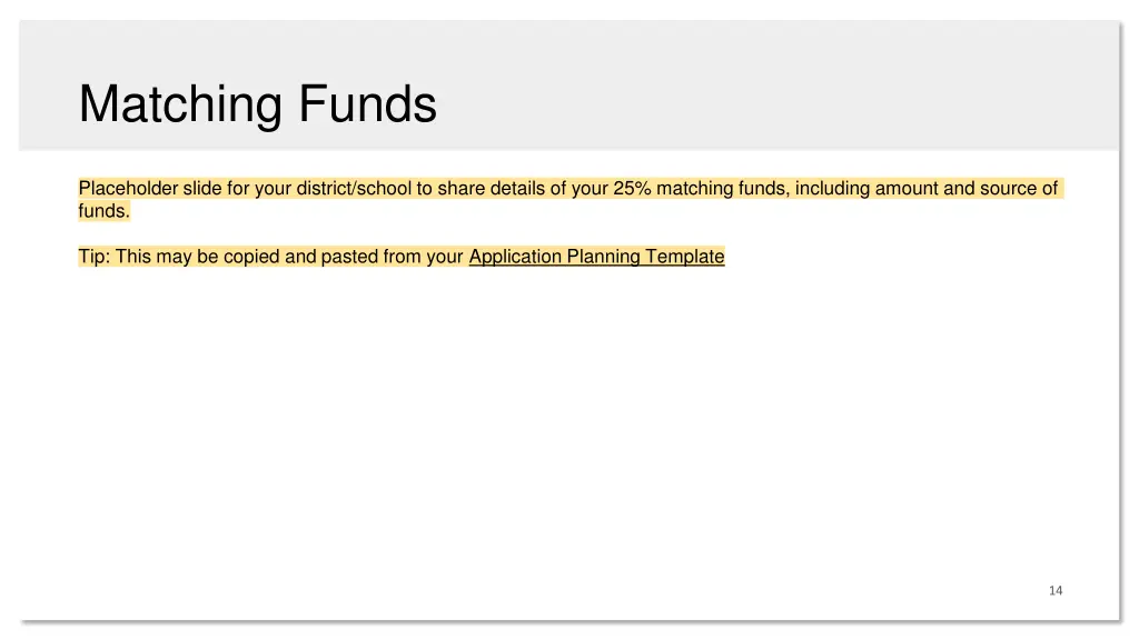 matching funds