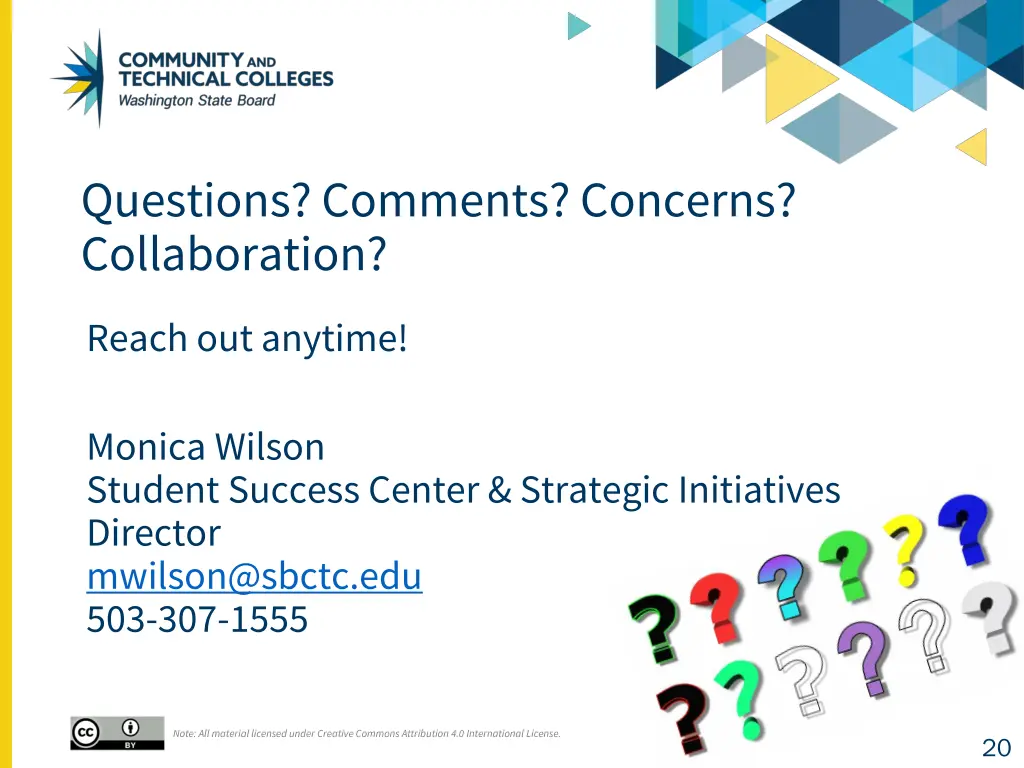 questions comments concerns collaboration